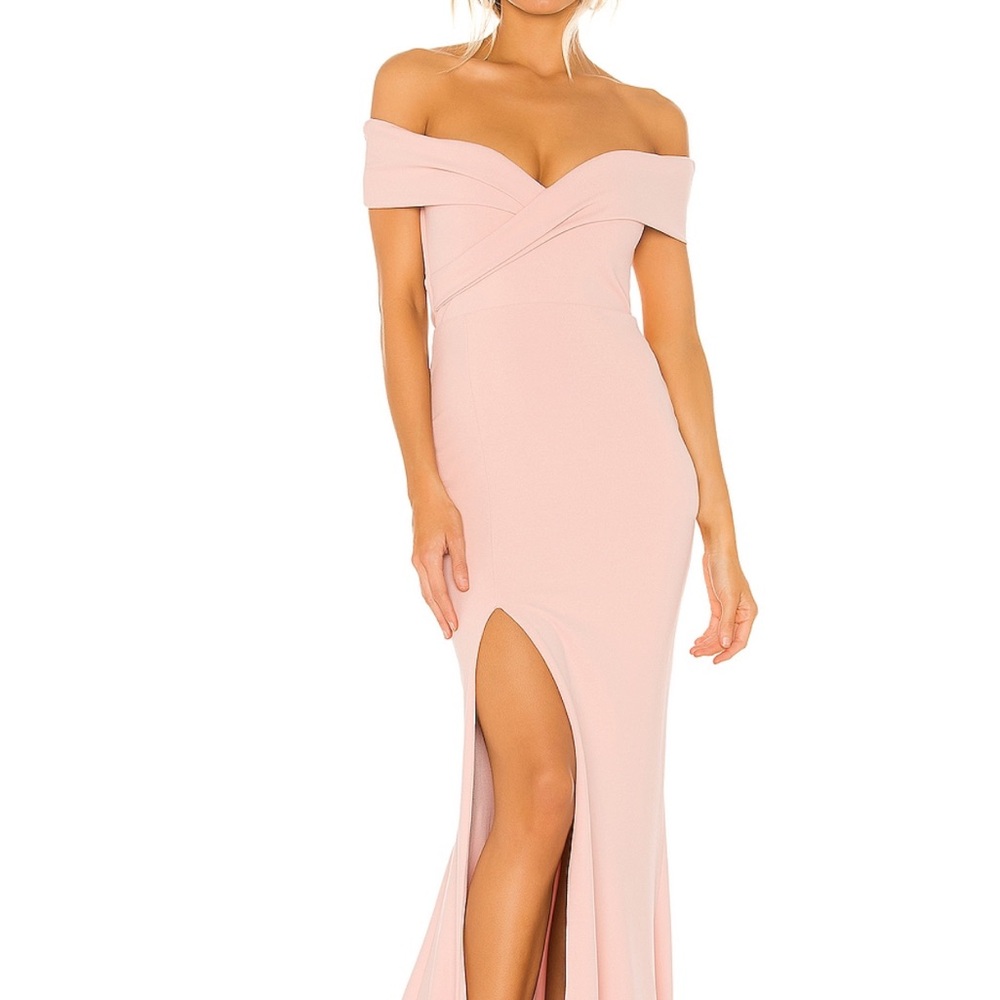 Neptune gown in blush (revolve)